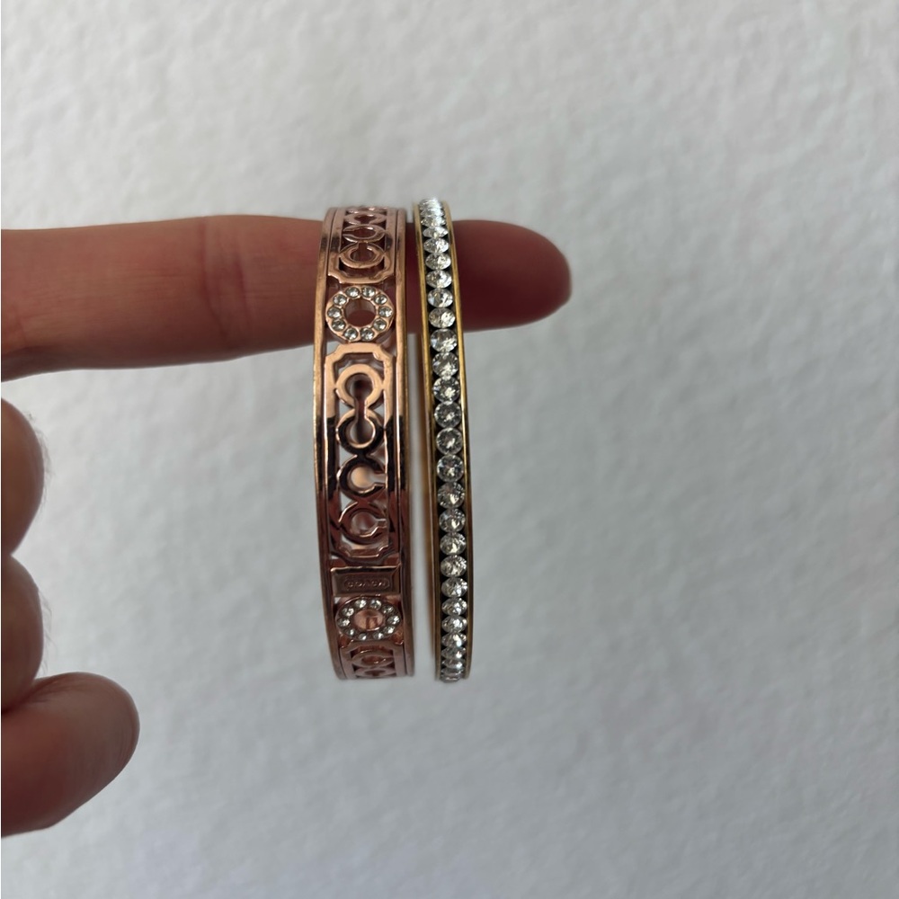 Coach Gold Bangle Bracelets Set - Picture 3 of 6